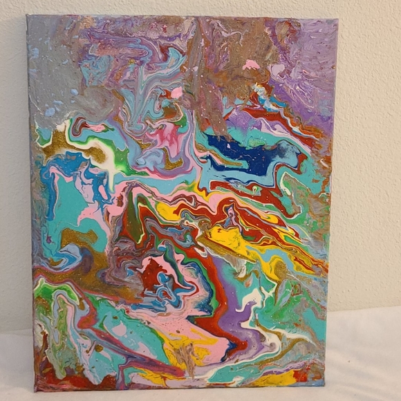 Hand painted Abstract Art Wall Decor - Picture 8 of 10